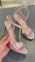 Women Glittery Open Toe Stiletto